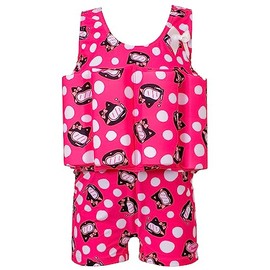 Baby Kids Floatation Suit Float One-Piece Swimwear Buoyancy for Girls Fuchsia Diving Cat 7-8Years