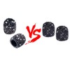 Valve Stem Caps, 4 Pack Handmade Black Crystal Rhinestone Universal