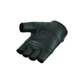 BLACKWILD Fingerless Gloves | Without Fingers Leather Motorcycle Gloves Men and Women | Fingerless Cycling Gloves, Gym Fitness Gloves Also for MTB and Tactical (Black, XS)