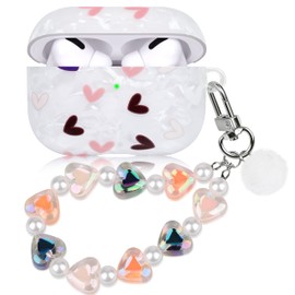 Compatible with AirPods Pro 2 Case Hard Shockproof Protective Case for AirPods Pro 2nd Generation 2022 Case Cover for Girls Women Cute Heart