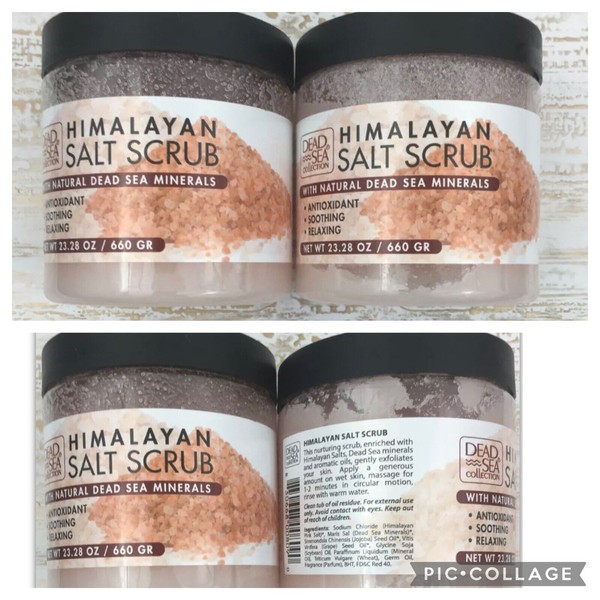 4 Jars Dead Sea Collection Minerals Himalayan Salt Scrub Antioxidant 23.28 Oz x4
