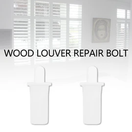 eMagTech 50pcs Shutter Louver Repair Pins Blind Repair Pins 20.5mm x 6mm Plastic Spring Repair Pins Movable Blade Repair Parts for Home Shop Office White