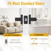 HOSOM 6 Pack Privacy Door Handles Black Door Handle Interior