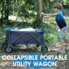 PORTAL Collapsible Wagon Cart, Heavy Duty Foldable Wagons Carts with