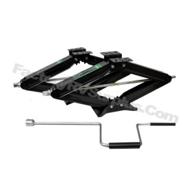 NA ToughGrade 7500lb 24" RV Scissor Jack for Camper Trailer, 2 Pack w/Handle