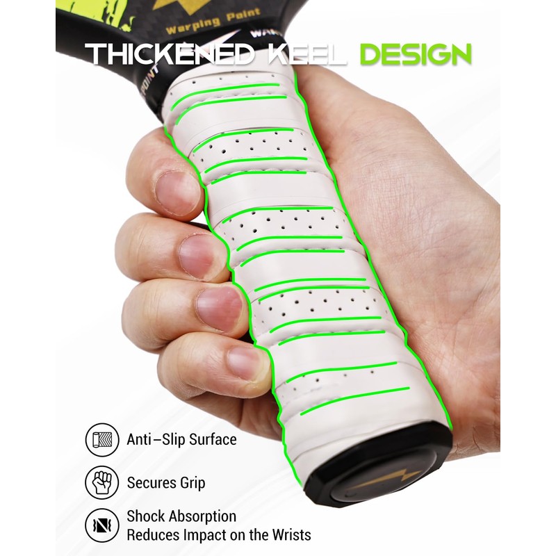 Warping Point Pickleball Paddle Replacement Grip Tape, Moisture Wicking Pickleball