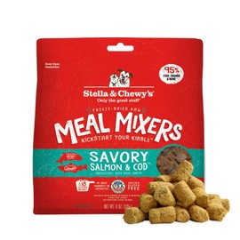 Stella & Chewy's Freeze-Dried Raw Salmon & Cod Meal Mixers- Dog Food Topper and Mixer - Made with 95% Wild-Caught Salmon & Cod, Organs & Bone - Perfect for Picky Eaters - Grain-Free - 8 oz