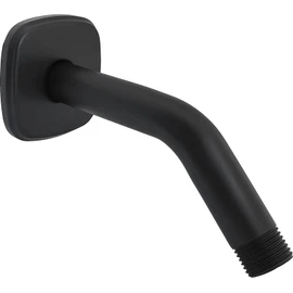 HOMYEP Matte Black Angled Shower Arm with Flange, Wall Mounted Shower Head Extension Arm, Male NPT 1/2 to Male G 1/2 Inch, 6 Inch