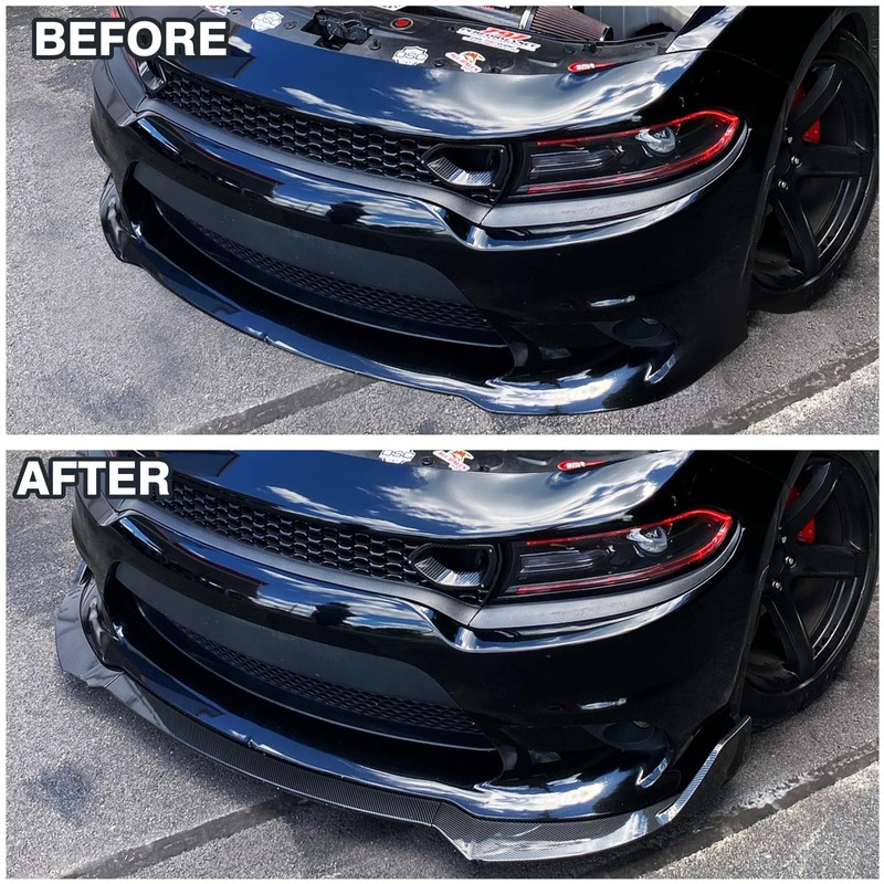 WildWell Front Bumper Lip Splitter Compatible with 2015-2024 Dodge Charger