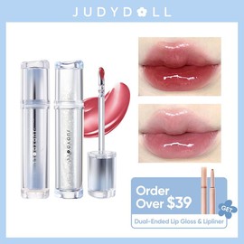 JUDYDOLL Ice Watery Lip Gloss, Mirror Lip Glaze, Glossy Lip Stain, Transfer-Proof, Metal Applicator, Waterproof, Long-Lasting, Moisturizing, Liquid Lipsticks, Plumping, Not Easy To Fade, Makeup, Cosmetics:_#10 Juiced Berry