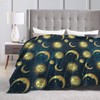 Gbuzozie Moon Sun and Stars Fleece Blanket Lightweight Ultra-Soft Throw