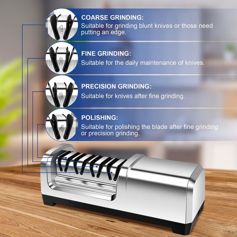 YBSVO 4 Stage Heavy-Duty Professional Electric Knife Sharpener