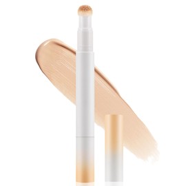 GEUUFEA Creamy Concealer & Foundation Stick, Full Coverage Makeup Stick Matte, Lightweight Hydrating Natural，Under Eye Concealer Pen for Dark Circles, Acne & Spots