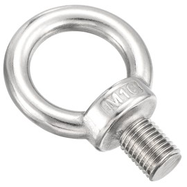 METALLIXITY Shoulder Eye Bolt (M16x20mm) 1Pcs, 304 Stainless Steel Machinery Lifting Ring Threaded Eye Bolt - for Load Hoisting, Silver