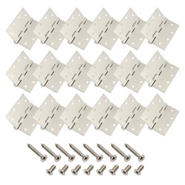 18 Set 4.5 '' x 4.5 '' Heavy Duty Commercial Door Hinge Kit, Loose with Silent Steel Plain Ball Bearing, 3 mm Thickness Stainless Steel Square Corner with 144 Screws, Silver Brushed Nickel