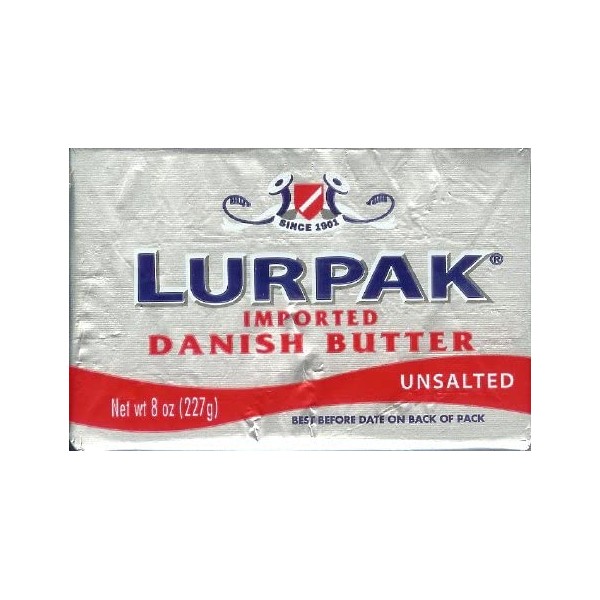 Danish Butter Unsalted Lurpak 8 oz -pack of 20x 8 oz