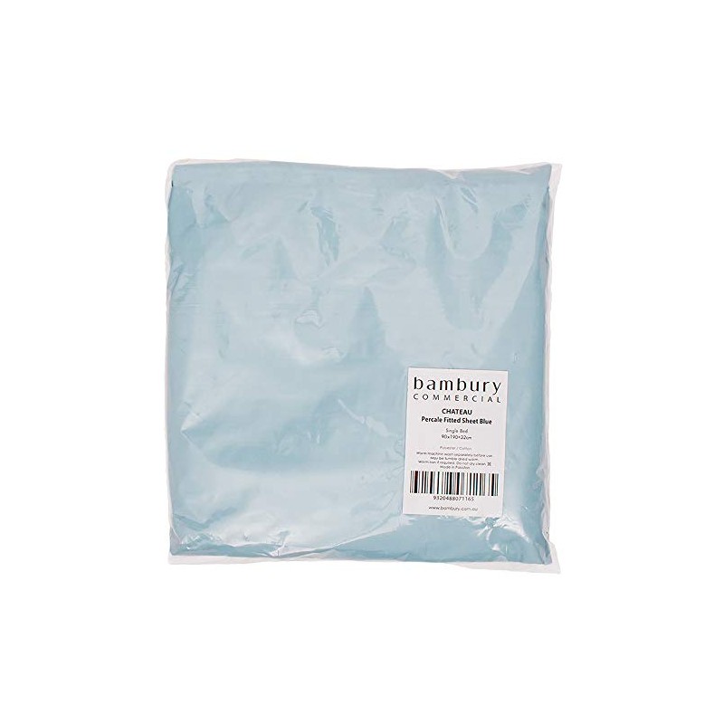 Bambury Chateau Fitted Sheet Fitted Sheet, Queen, Blue