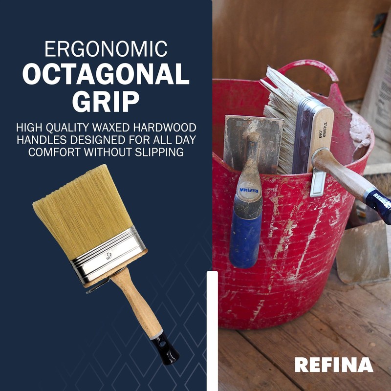 REFINA EVO Plastering Brush - 4" (100mm) Professional Water Brush