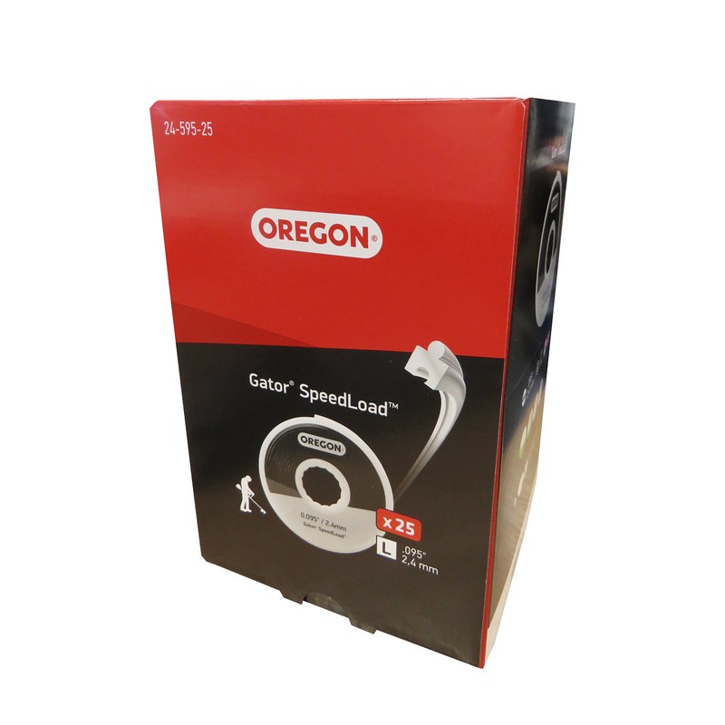 Oregon 24-595-25 Gator SpeedLoad Trimmer Line, .095", 25 Pack, LG