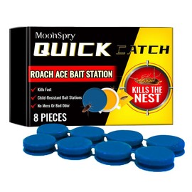 Roach Ace Station, Roach Pest Control Strips，For Kitchen & Bathroom &Dedroom , With Gel to Reduce Them.
