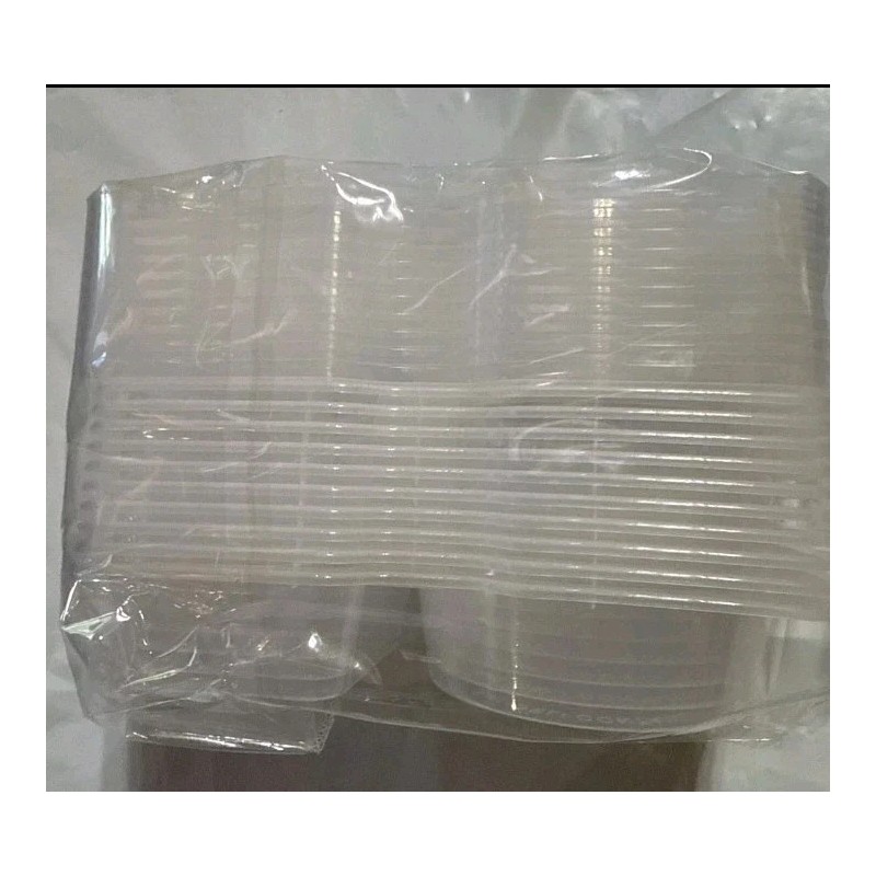 Unbranded 10 Pack Double Compartment Condiment Container with Lids -