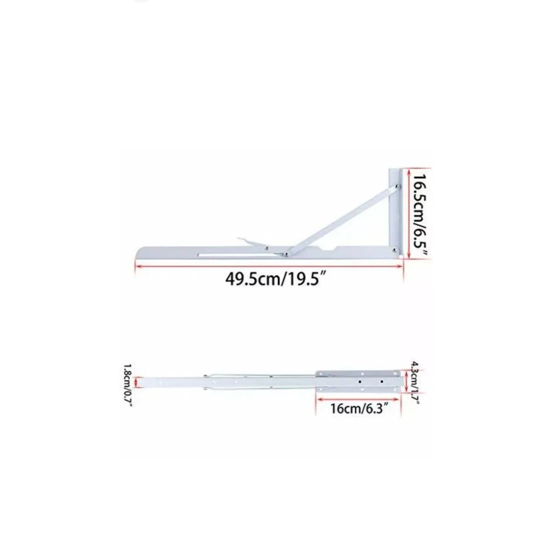 eugene 20 Inches heavy Duty Metal L shelf Foldable Brackets