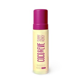 Coco & Eve Sunny Honey Bali - Espuma bronceadora (ultra oscura) natural sin sol, anticelulitis, antienvejecimiento, loción orgánica autobronceadora sin sol