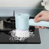 Soap Dispenser Cleaning Scrub Brush Pot Dish Brush with Storage
