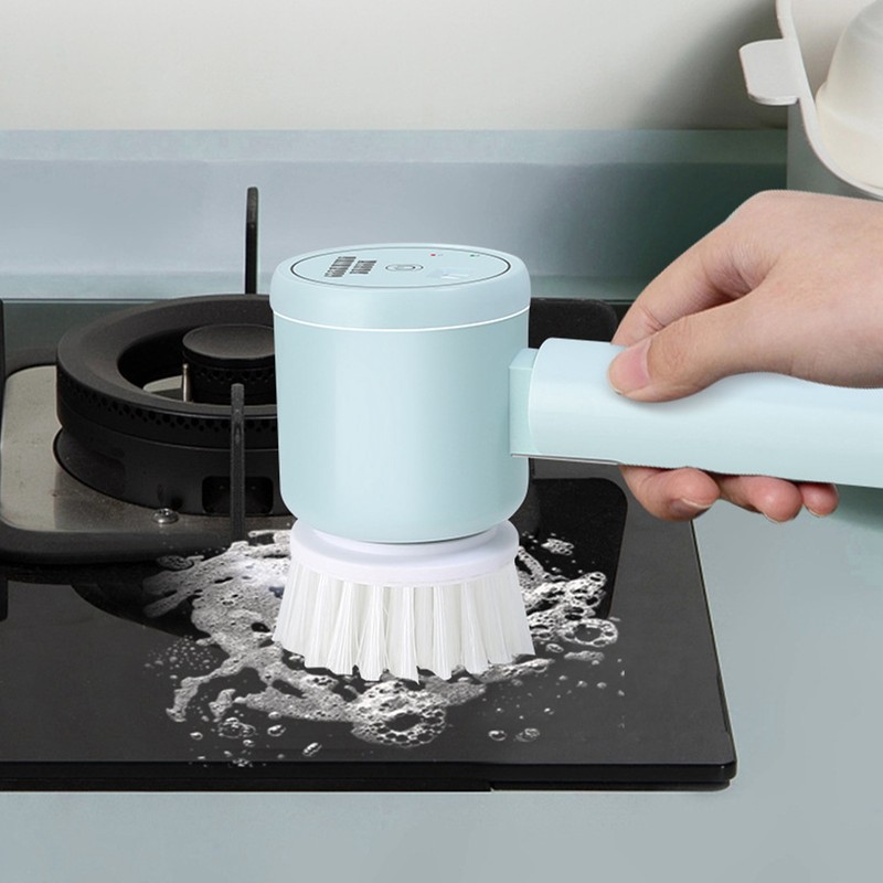 Soap Dispenser Cleaning Scrub Brush Pot Dish Brush with Storage