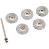 Proxxon 28952 Carbon Steel Wheel Brushes, 5 pcs, 7/8", Silver