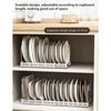 Kitchen Dish Rack, Retractable Dish and Pans and Pots Lid