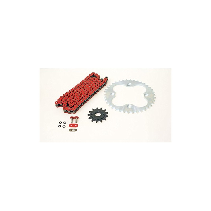 Chain & Black Sprockets fit Honda 400EX TRX400EX 1999-2004 Red