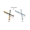 Door Handle Connecting Screws with Sleeves M3 Silve 50mm Bolts