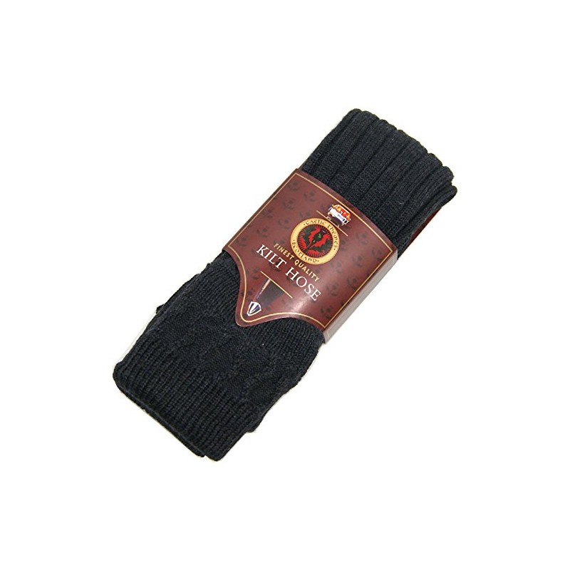 USA Kilts Men's Kilt Hose Medium Charcoal