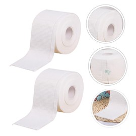 WOONEKY 2 Rolls Cotton Face Towels Disposable Cleansing Towelettes for Makeup Removal Travel and Outdoor Activities White