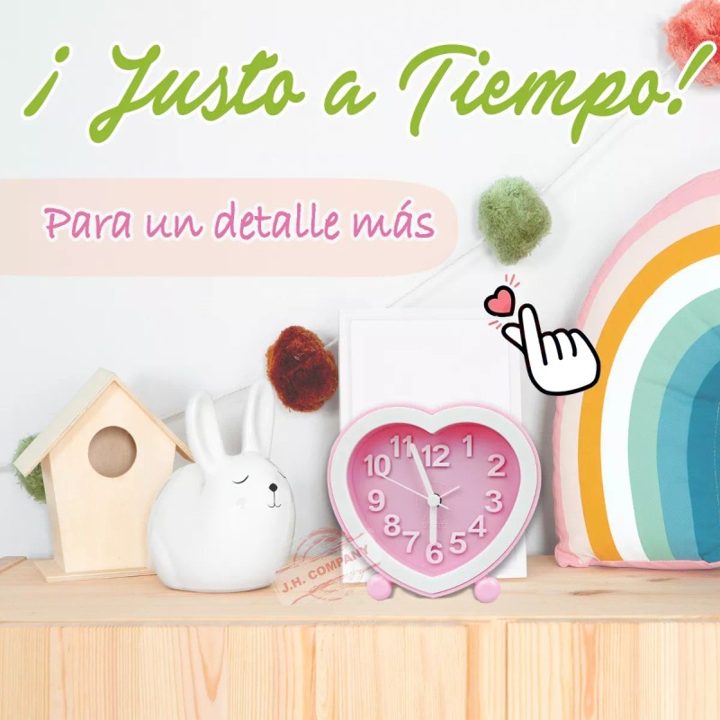 J.H. Company Reloj Despertador Analogico Alarma Kawaii Cute 12024 N*