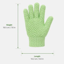 Guantes exfoliantes (paquete de 2), guantes exfoliantes corporales para ducha y baño para hombres y mujeres.