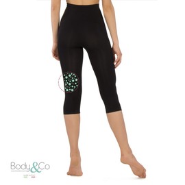 Body&Co Sport Capri With Caffeine Microcapsules (Black, S/M)