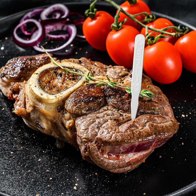 500 Pcs 3 Inch Plastic Steak Markers Colorful Plastic Meat