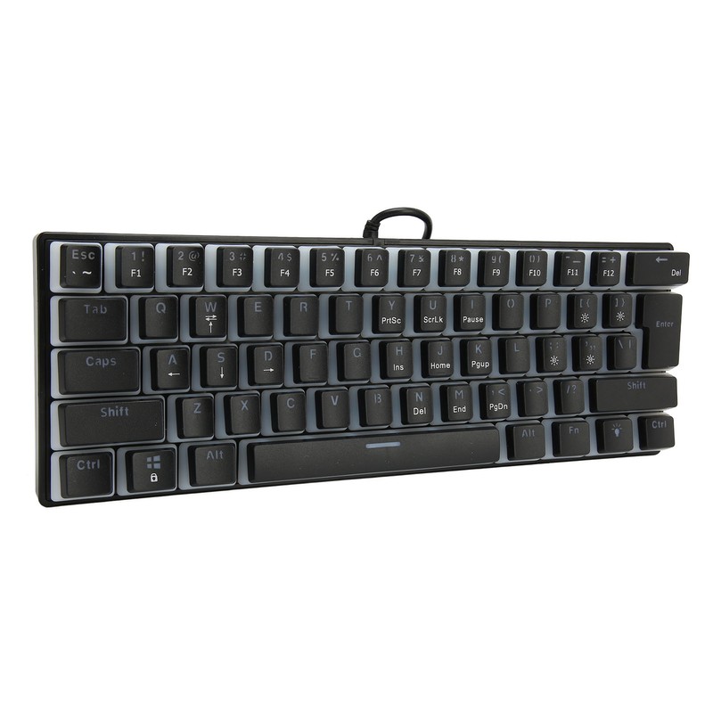 Mechanical Keyboard 61 Key RGB Lighting Blue Switch Ergonomic 60%