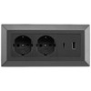 ChiliTec ChiliTec Steckdosenblock Ecksteckdose 2-Fach Schutzkontaktsteckdose USB-A USB-C PD mit