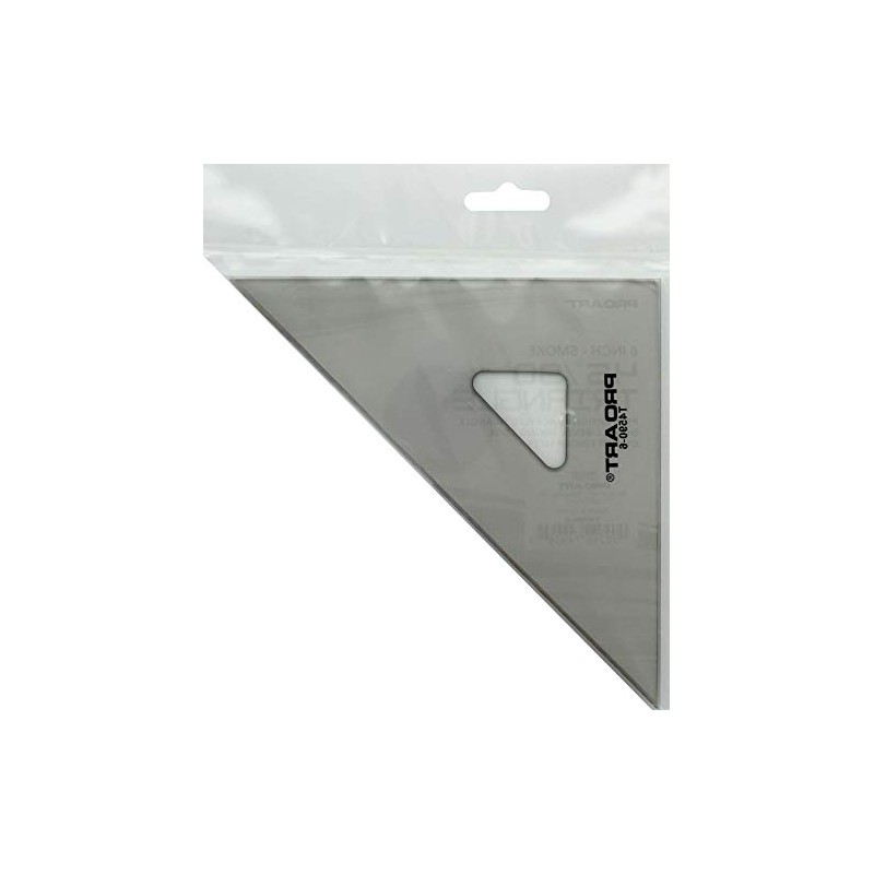 Pro Art 6-Inch 45/90-Degree Triangle, Smoke