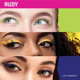 Delineador Negro En Tintero Ruby Kisses a Prueba de Agua Larga Duración Punta Fina                                                                    