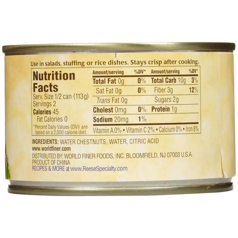 Reese Diced Water Chestnuts - 8 Ounces