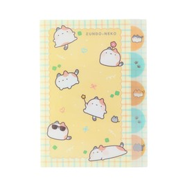 Sunstar Bungu S2172909 Zundo Cat Clear File, 5 Pockets, Flyer