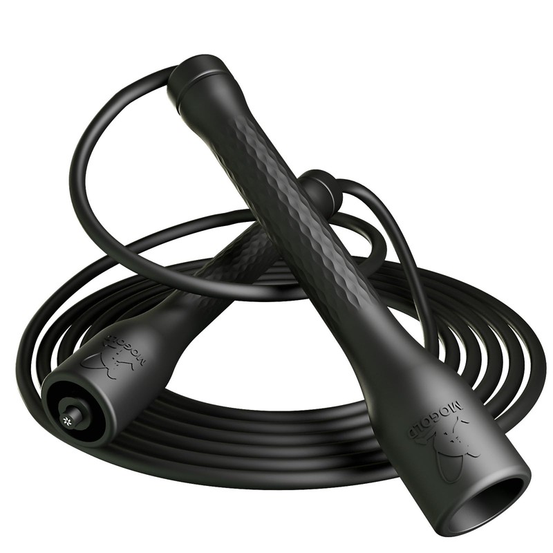 MOGOLD Adult Jump Rope,5mm PVC Jump Rope,Adjustable Length with Shatterproof