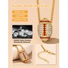 Sparkle CZ Gold Soccer Necklace 18K Gold Plated American Football