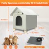 FHTONGE Large Elevated Heated Cat House for Outdoor & Feral