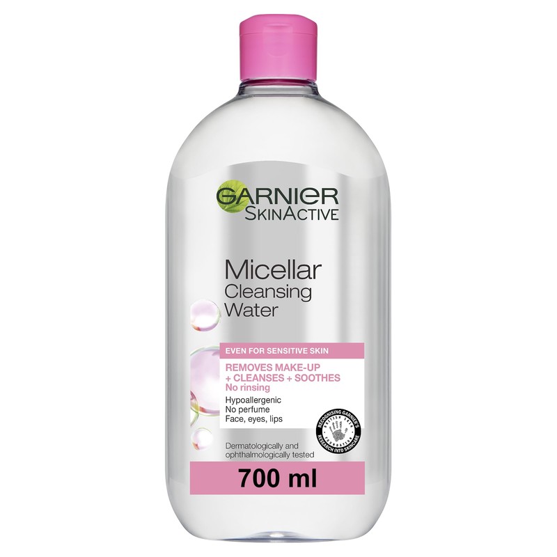 Garnier Micellar Cleansing Water 700ml, Gentle face cleanser & Make