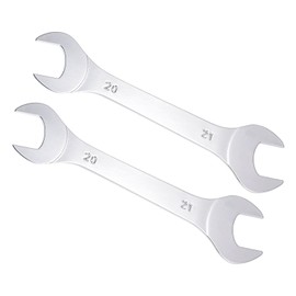 CoCud Thin Open End Wrench Metric 20mm x 21mm Double End Slim Wrench - (Application: Thin Nuts for Small Spaces) Set of 2